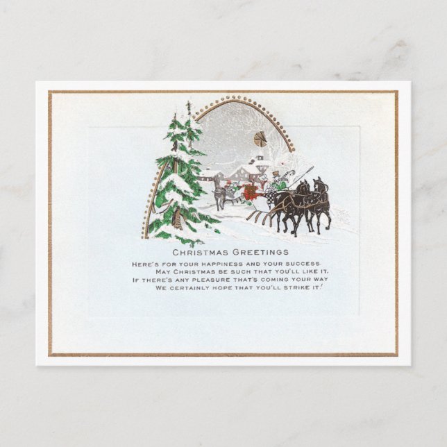 Postal Festiva Vintage Christmas (Anverso)