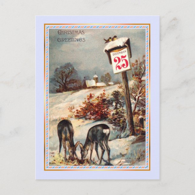 Postal Festiva Vintage Christmas (Anverso)