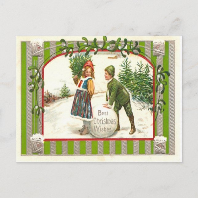 Postal Festiva Vintage Christmas (Anverso)