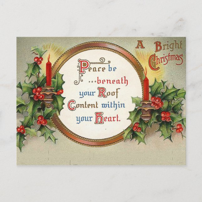 Postal Festiva Vintage Christmas - A Bright Navidades (Anverso)