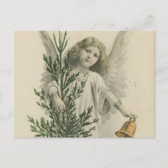 Postal Festiva Vintage Christmas Angel (Anverso)