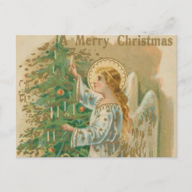 Postal Festiva Vintage Christmas Angel (Anverso)