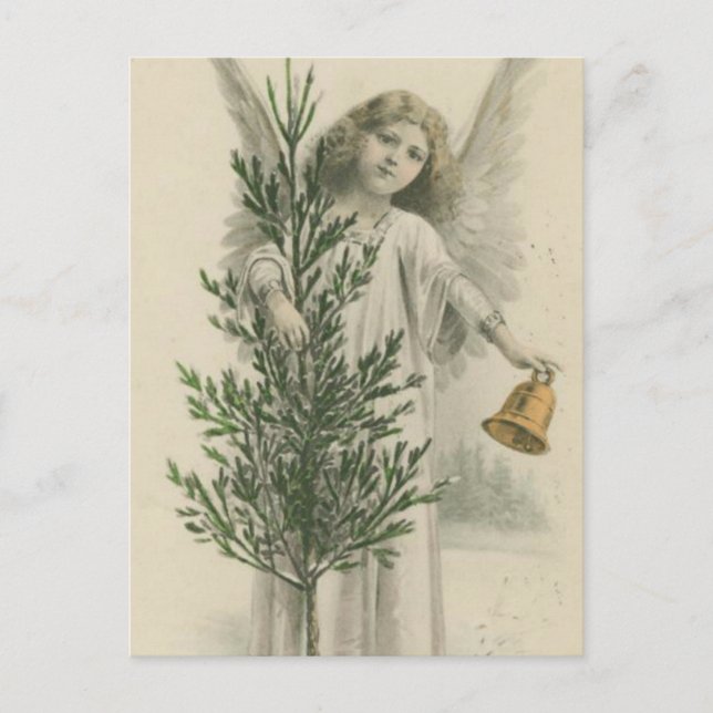 Postal Festiva Vintage Christmas Angel (Anverso)