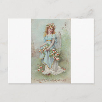 Postal Festiva Vintage Christmas Angel
