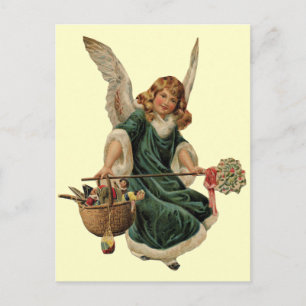 Postal Festiva Vintage Christmas Angel