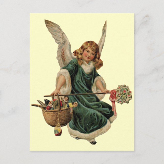 Postal Festiva Vintage Christmas Angel (Anverso)