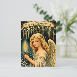Postal Festiva Vintage Christmas Angel