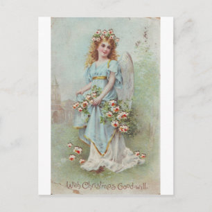 Postal Festiva Vintage Christmas Angel