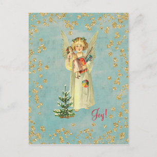 Postal Festiva Vintage Christmas Angel Joy!