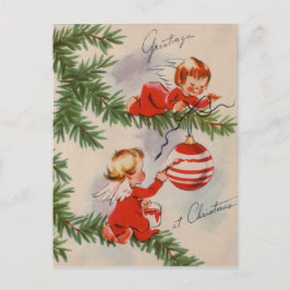 Postal Festiva Vintage Christmas Angels