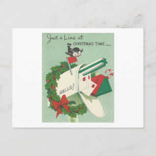 Postal Festiva Vintage Christmas Bird Card