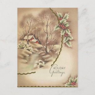 Postal Festiva Vintage Christmas Card