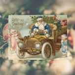 Postal Festiva Vintage Christmas Card | Autobús de Santa Vieja Ch<br><div class="desc">Tarjeta de Navidades victorianos de época que le hará reír y sonreír. Estas tarjetas de felicitación de navidades de estilo victoriano le dan un encanto de Navidad del siglo XIX y un estilo de época victoriana a sus deseos de Holliday. Esta tarjeta Vintage de navidades de autos con un tema...</div>