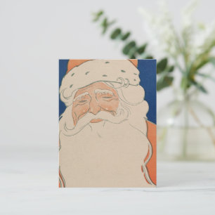 Postal Festiva Vintage Christmas Card Feliz Santa