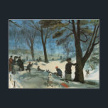 Postal Festiva Vintage Christmas, Central Park en Winter Glackens<br><div class="desc">Central Park en invierno (c.1905) de William Glackens. Glackens era un pintor realista muy influenciado por el impresionismo. Este bonito cuadro de arte impresionista es un antiguo diseño navideño de Feliz Navidad en el que los niños se divierten mientras juegan y trinan en la nieve en invierno. Algunos árboles y...</div>