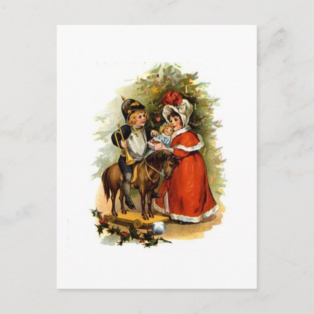 Postal Festiva Vintage Christmas Children (Anverso)
