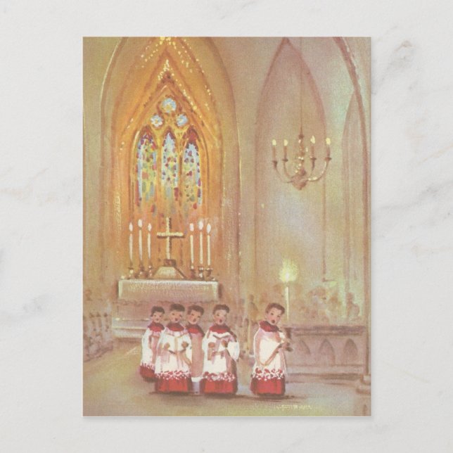Postal Festiva Vintage Christmas Choir (Anverso)