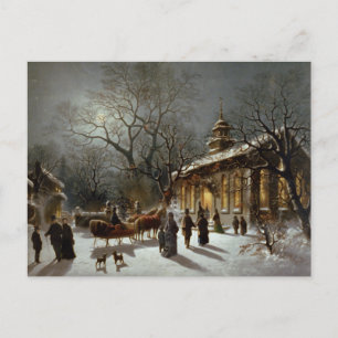 Postal Festiva Vintage Christmas Eve