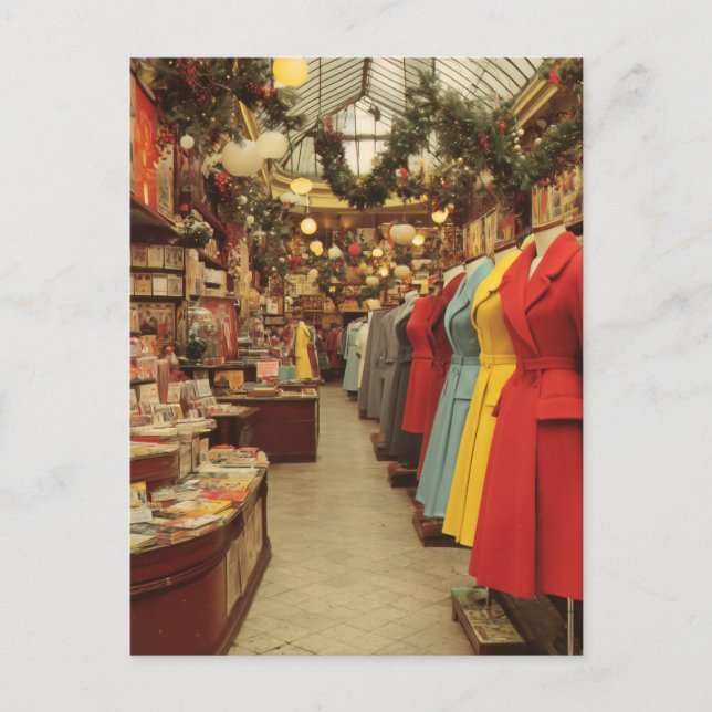 Postal Festiva Vintage Christmas Fashion Arcade (Anverso)