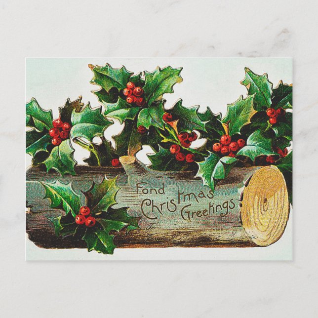Postal Festiva Vintage Christmas Gretings (Anverso)