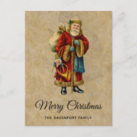 Vintage Christmas Old World Santa Claus