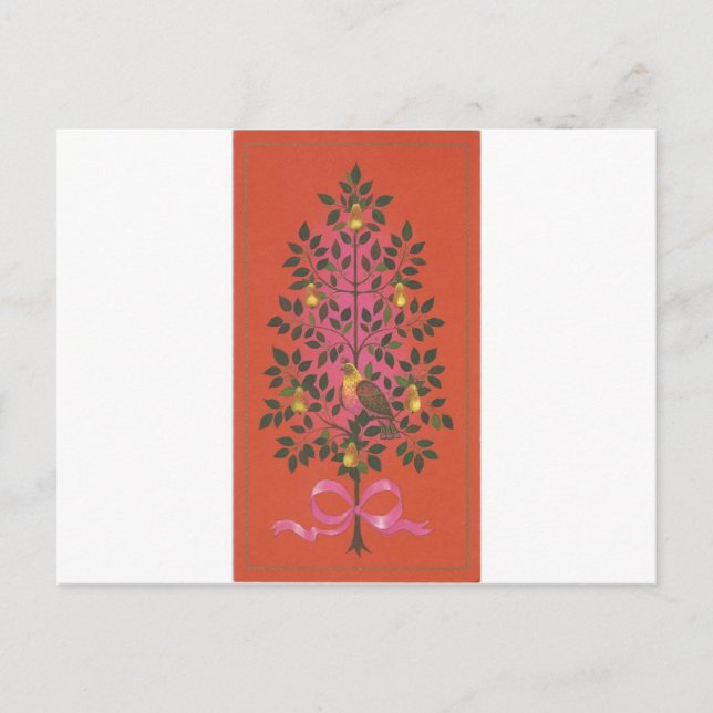Postal Festiva Vintage Christmas Partridge (Anverso)