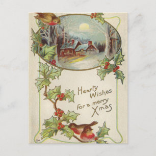 Postal Festiva Vintage Christmas Post Card
