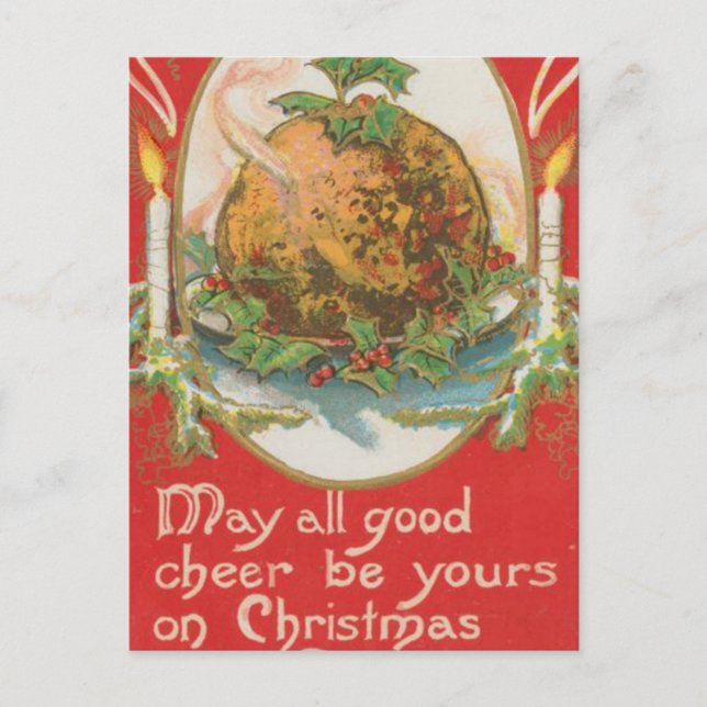 Postal Festiva Vintage Christmas Pudding (Anverso)