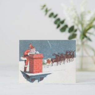Postal Festiva Vintage Christmas- santa