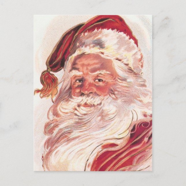 Postal Festiva Vintage Christmas Santa Claus (Anverso)