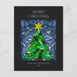 Postal Festiva Vintage Christmas Sfred Glass