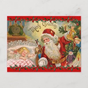 Postal Festiva Vintage Christmas St. Nick