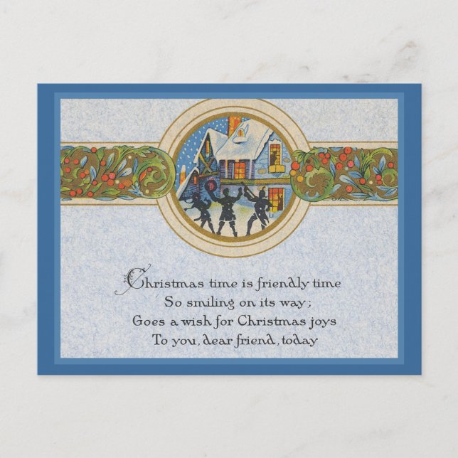 Postal Festiva Vintage Christmas Time (Anverso)