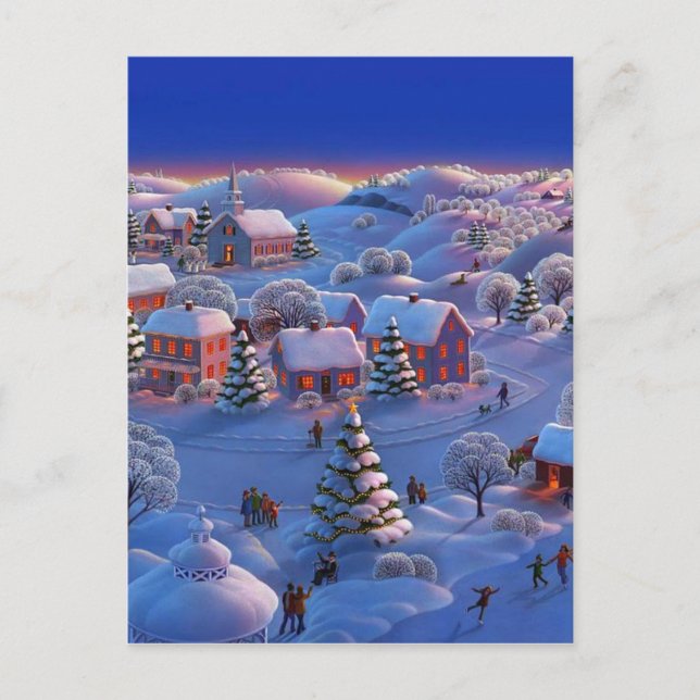 Postal Festiva Vintage Christmas Village (Anverso)