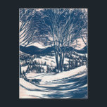Postal Festiva Vintage Christmas, Winter Snow Mountain Paisaje<br><div class="desc">Ilustracion de época Victorian Era Merry diseño navideño con un paisaje nevado de invierno. Árboles y montañas cubiertas de nieve con un pueblo a lo lejos al amanecer. ¡Felices fiestas y saludos de temporada!</div>