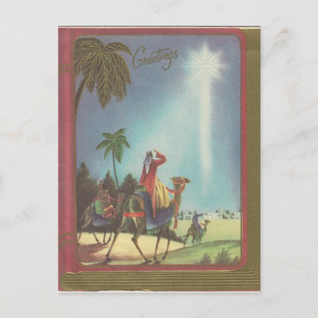 Postal Festiva Vintage Christmas Wise Men (Anverso)