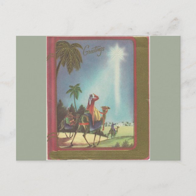 Postal Festiva Vintage Christmas Wise Men (Anverso)