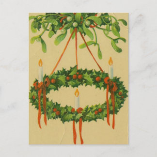 Postal Festiva Vintage Christmas Wreath Chandelier