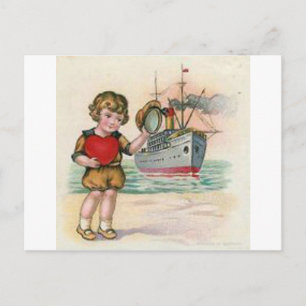 Postal Festiva Vintage Cruise Ship Valentine