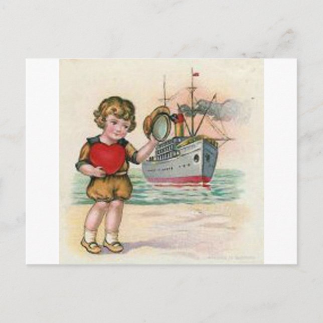 Postal Festiva Vintage Cruise Ship Valentine (Anverso)