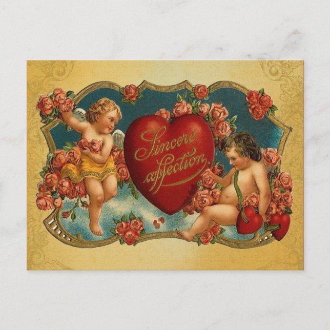 Postal Festiva Vintage Cupid Valentine (Anverso)