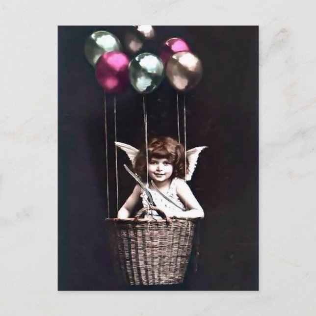 Postal Festiva Vintage Cupido (Anverso)