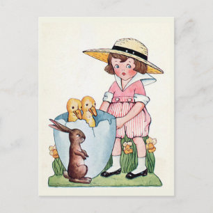 Postal Festiva Vintage de "Happy Easter"