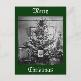 Postal Festiva Vintage de Stereoview Christmas Tree Victorian 180