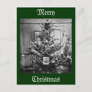 Postal Festiva Vintage de Stereoview Christmas Tree Victorian 180