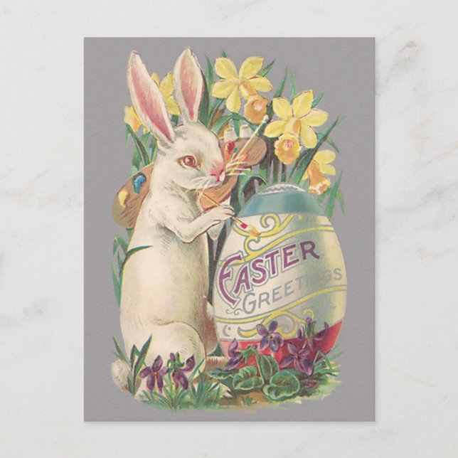 Postal Festiva Vintage Easter Bunny (Anverso)