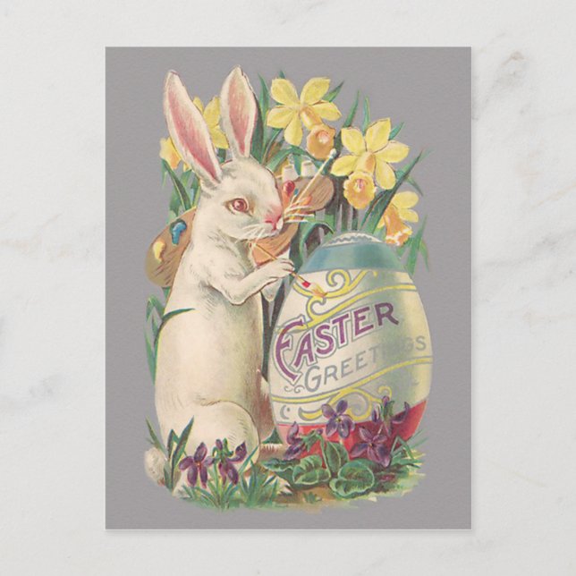 Postal Festiva Vintage Easter Bunny (Anverso)
