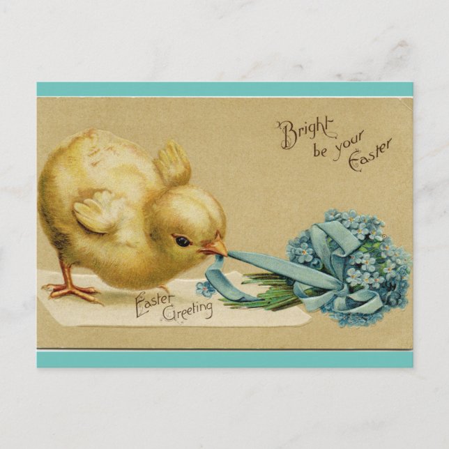 Postal Festiva Vintage Easter Chick (Anverso)