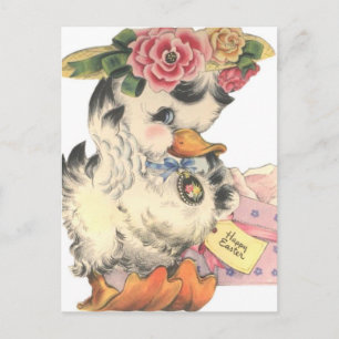 Postal Festiva Vintage Easter Duck