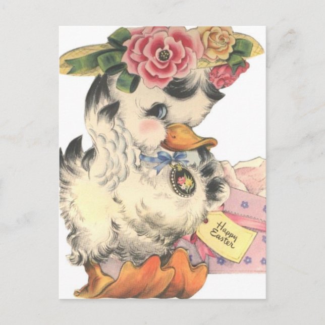 Postal Festiva Vintage Easter Duck (Anverso)